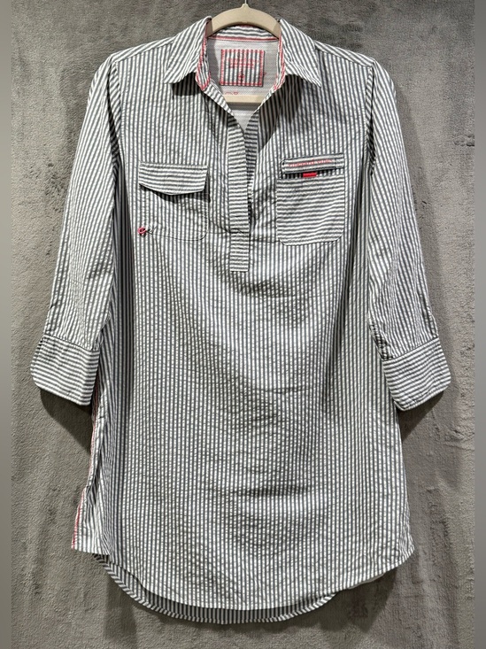 Vineyard Vines Other - Vineyard Vines Harbor Cover Up Womens Size 2 Blue Seersucker Performance Beach